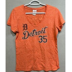Detroit Tigers‎ Womens Medium Genuine Merchandise Orange Verlander 35 T Shirt